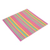 Rogojina dubla pliabila pentru plaja in dungi,multicolor,180x180 cm