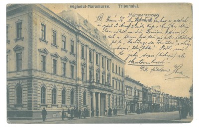 3187 - SIGHET, Maramures, Justice Palace, Romania - old postcard - used - 1922 foto