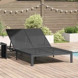 Cumpara ieftin Șezlong 2-persoană Negru 115 x 206 x 75cm poliratan