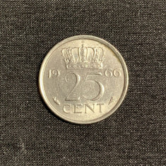 Moneda 25 cenți 1966 Olanda