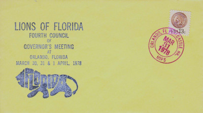 Plic LIONS CLUB, Orlando, Florida, S.U.A., 30-31 Martie 1 Aprilie 1978 foto