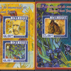 DB1 Pictura Post - Impresionism Van Gogh Mozambic MS + SS MNH