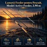 Lansetă Feeder pentru Pescuit, Model Active Feeder, 3,90 m
