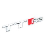 Emblema Audi TT RS Portbagaj Spate, Crom, ABS, 17x2.5cm, Adeziv 3M