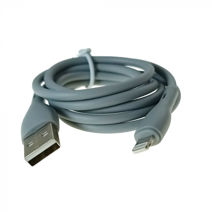 Cablu USB cu conector compatibil tip lightning, Jellico A14, 3.1A, lungime 100 cm, in blister, gri