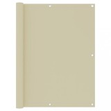 Paravan balcon crem 120x600 cm impermeabil, tesatura Oxford, protectie UV, intimitate
