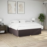 vidaXL Cadru de pat fără saltea, maro &icirc;nchis, 180x200 cm, textil