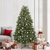 vidaXL Brad de Crăciun artificial Verde 210 cm PVC și Metal 3395699