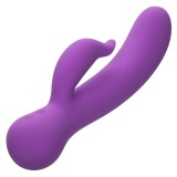 Calexotics-First Time Vibrator Pleaser Re&icirc;ncărcabil, Mov-Silicon