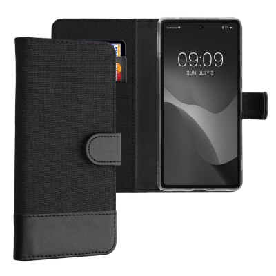 Husa Kwmobile pentru Google Pixel 7a, Negru, Textil, KWM000020HX002C foto