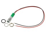 Lampă de control LED verde plată &Oslash;8mm, IP67, 12V DC - APEM