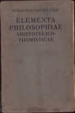 HST C625 Elementa philosophiae aristotelico-thomisticae 1932 Gredt volumul I