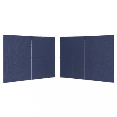 Perete lateral cort petrecere, 2 buc., albastru, PE, cu fermoar foto