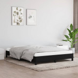 VidaXL Cadru de pat fără saltea, negru, 140x200 cm, textil