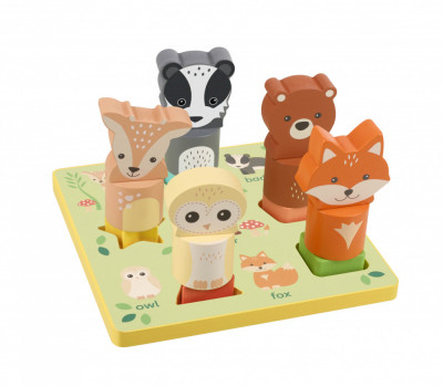 Puzzle 3D cu animale, Orange Tree Toys foto