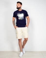 Pantaloni cargo din bumbac cu fermoar metalic 22AVI03001 foto