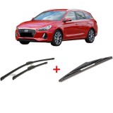 Cumpara ieftin Set 3 stergatoare HYUNDAI i30 Estate (PDE) 2017-2020, pentru parbriz si luneta, Bosch Twin
