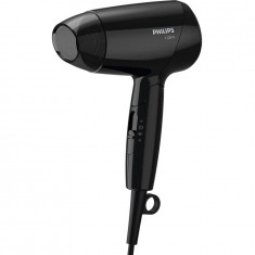 Uscator de par Philips EssentialCare BHC010/10, 1200 W, 3 setari temperatura, maner pliant, Negru