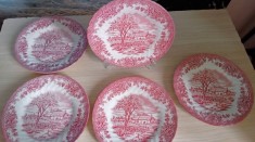 Vand 5 farfurii portelan englezesc- CHURCHILL- Staffondshire England foto
