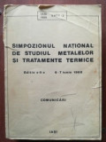 Simpozionul national de studiul metalelor si tratamente termice