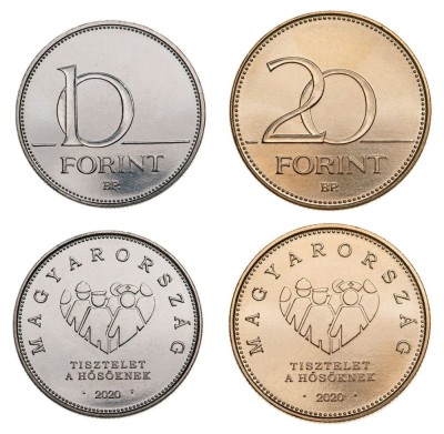 UNGARIA █ SET COMPLET COMEMORATIV DE MONEDE █ 10 + 20 Forint █ 2020 █ UNC foto