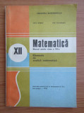 Nicu Boboc - Matematica. Manual pentru clasa a XII-a. Elemente de...(1988)