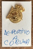QW9 N9 37 - insigna - tematica sport - cluburi sportive La Liga Spania - Deportivo a Coruna - placata cu aur de 24 de carate
