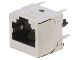 Soclu RJ45 8p8c Aurit pentru PCB THT Drept