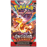 Set 10 carti de joc Booster, Pokemon, Scarlet &amp; Violet Obsidian Flames, SV03