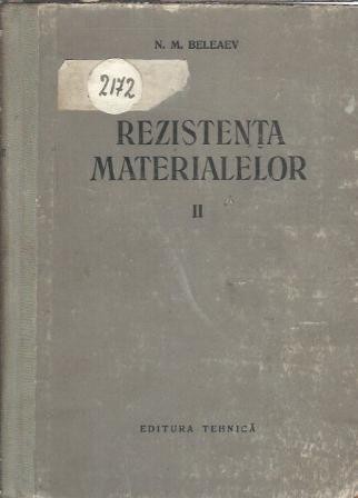 Rezistenta materialelor (volumul 2) - N. M. Beleaev