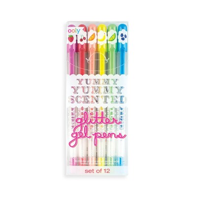 Pixuri cu gel colorate cu sclipici, parfumate, Yummy Yummy - Set de 12 foto
