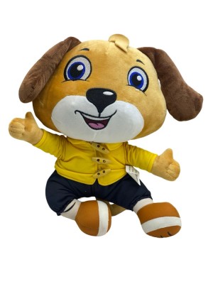 Catel din plus simpatic imbracat in hainute 30cm foto