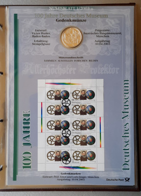 Colectie Numisblatt - 6 x 10 Euro, anul 2003, Germania - G 3868 foto