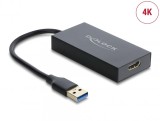 Adaptor USB-A la HDMI 4K30Hz T-M 0.2m, Delock 62144