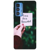 Husa compatibila cu Motorola Moto G71 5G model You are beautiful, Silicon, TPU, Viceversa, Transparent, Carcasa