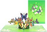 Felicitare 3D Innbox, model floral, multicolor, hartie, 14.4x9.4cm
