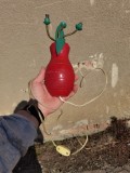Aplica veche rusească, model floare. Aplica / Veioza veche din plastic