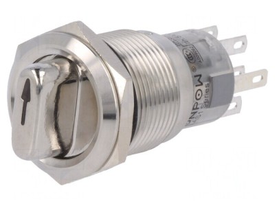 Comutator rotativ 3 poziții DP4T 0,5A 220VAC 1A 24VDC foto