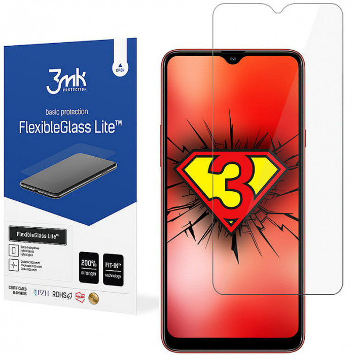 Folie Protectie Ecran 3MK FlexibleGlass Lite pentru Samsung Galaxy A20s, Sticla Flexibila, 0.16mm