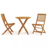 Set mobilier gradina, pliabil, 3 piese, lemn masiv acacia GartenMobel Dekor, vidaXL