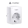 PRIZA inteligenta TP-LINK, certificare matter, Schuko x 1, conectare prin Schuko (T), 10 A, programare prin smartphone, Bluetooth, WiFi, alb &quot;Tapo P10