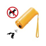 Dispozitiv Ultrasunete Alungat Dresat Caini Pisici, Aparat Anti Caini, Lanterna LED, Baterie Inclusa, Raza 12m, 150dB