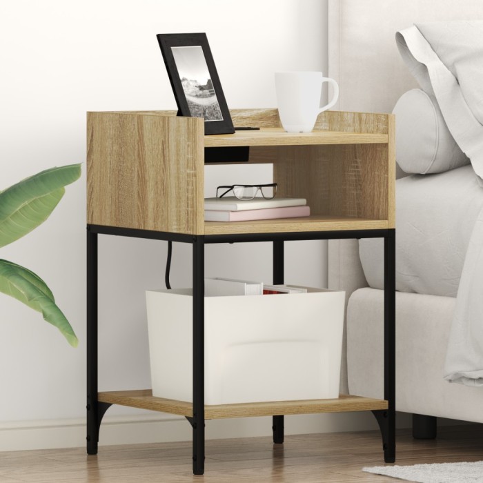 vidaXL Dulap de noapte Stejar sonoma 40 x 40 x 61 cm Lemn compozit