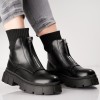 Ghete Dama Negre din Piele Ecologica linsa, 36, Negru, Oem