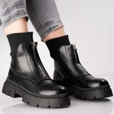 Ghete Dama Negre din Piele Ecologica linsa, 36