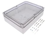 SPELSBERG Carcasa universala ABS Gri IP67 IK07 Capac Policarbonat Dimensiuni 232x302x90mm