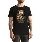 Tricou Barbati Born to Roam, mesaj calator, negru, marimea L