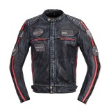 Geaca moto barbati din piele naturala W-TEC B-STAR Shibenick neagra