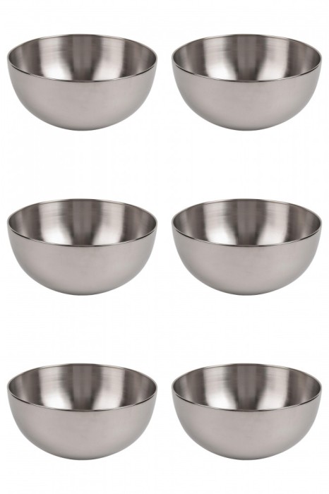 Set Boluri pentru Salata, 6 piese, 3.5 L, Metal, Argintiu