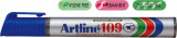 Permanent Marker Artline 109, Corp Plastic, Varf Tesit 2.0-5.0mm - Albastru